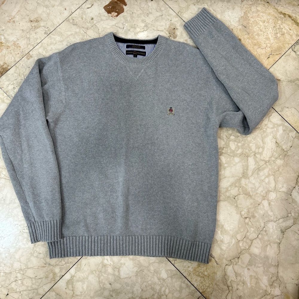 Tommy Hilfiger Light Gray Crewneck Sweater